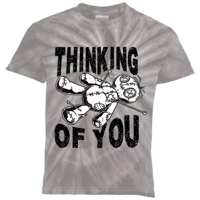 Thinking Of You Voodoo Doll Funny Halloween 2024 Kids Tie-Dye T-Shirt