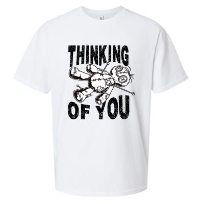 Thinking Of You Voodoo Doll Funny Halloween 2024 Sueded Cloud Jersey T-Shirt