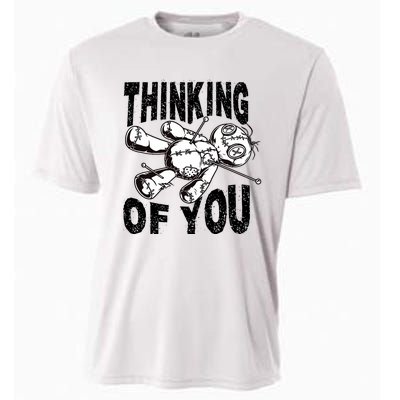 Thinking Of You Voodoo Doll Funny Halloween 2024 Cooling Performance Crew T-Shirt