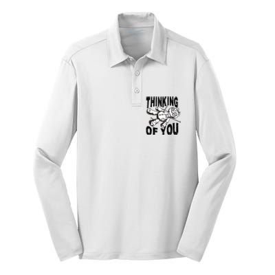 Thinking Of You Voodoo Doll Funny Halloween 2024 Silk Touch Performance Long Sleeve Polo