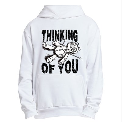 Thinking Of You Voodoo Doll Funny Halloween 2024 Urban Pullover Hoodie