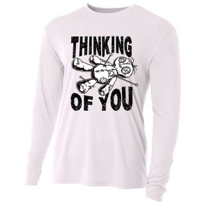 Thinking Of You Voodoo Doll Funny Halloween 2024 Cooling Performance Long Sleeve Crew