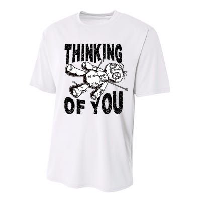 Thinking Of You Voodoo Doll Funny Halloween 2024 Performance Sprint T-Shirt