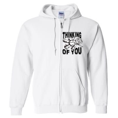 Thinking Of You Voodoo Doll Funny Halloween 2024 Full Zip Hoodie