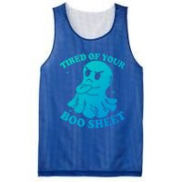 Tired Of Your Boo Sheet Funny Ghost Last Minute Halloween Gift Mesh Reversible Basketball Jersey Tank