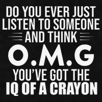 Think OMG You've Got The IQ Of A Crayon Funny Sarcastic Ladies PosiCharge Tri-Blend Wicking Tank