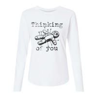 Thinking Of You Funny Vintage Voodoo Doll Gift Womens Cotton Relaxed Long Sleeve T-Shirt