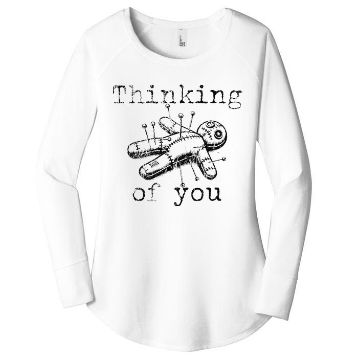 Thinking Of You Funny Vintage Voodoo Doll Gift Women's Perfect Tri Tunic Long Sleeve Shirt