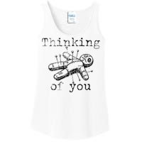 Thinking Of You Funny Vintage Voodoo Doll Gift Ladies Essential Tank