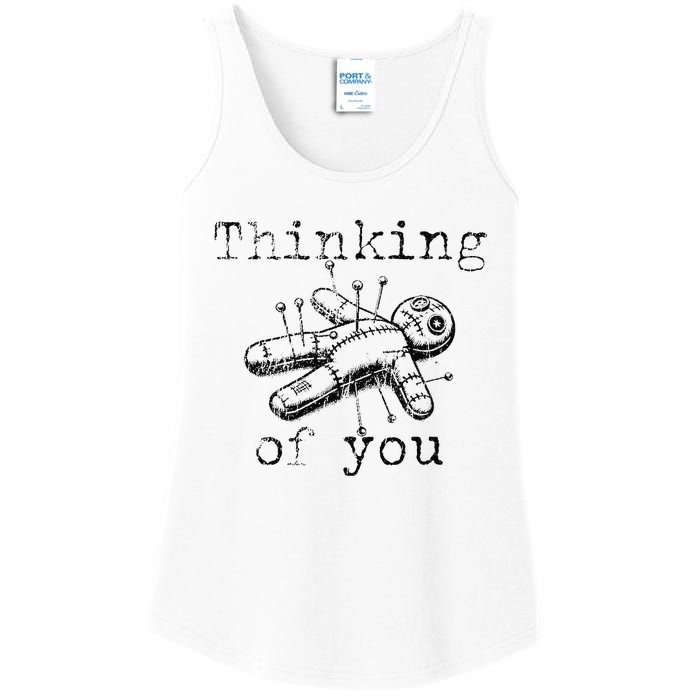 Thinking Of You Funny Vintage Voodoo Doll Gift Ladies Essential Tank