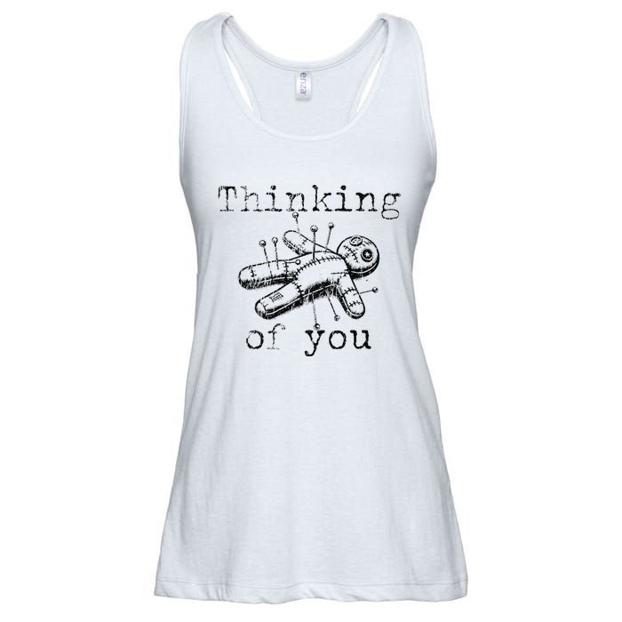 Thinking Of You Funny Vintage Voodoo Doll Gift Ladies Essential Flowy Tank