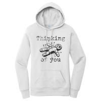 Thinking Of You Funny Vintage Voodoo Doll Gift Women's Pullover Hoodie