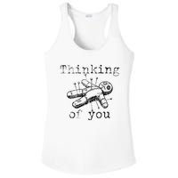 Thinking Of You Funny Vintage Voodoo Doll Gift Ladies PosiCharge Competitor Racerback Tank