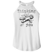 Thinking Of You Funny Vintage Voodoo Doll Gift Women's Perfect Tri Rocker Tank