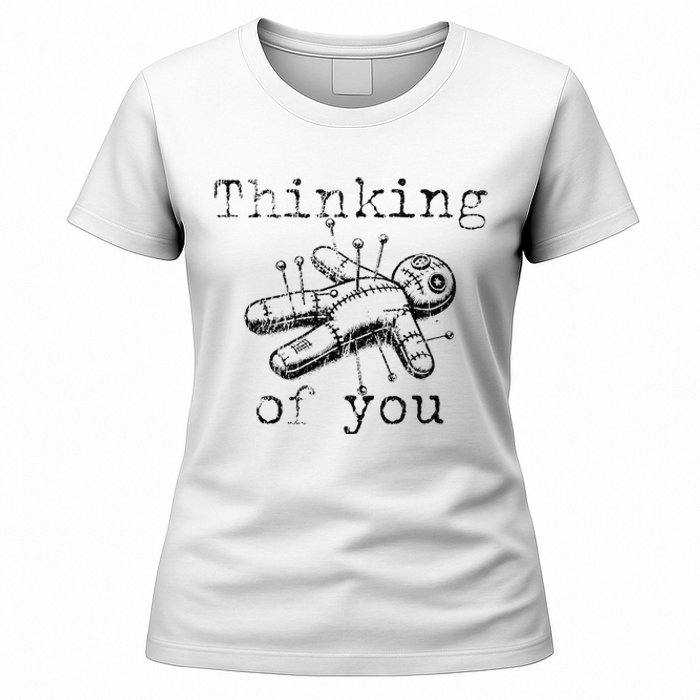 Thinking Of You Funny Vintage Voodoo Doll Gift Women's T-Shirt