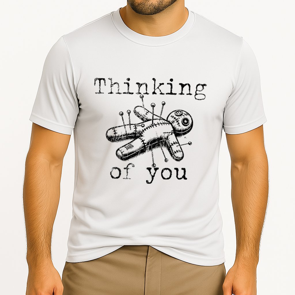 Thinking Of You Funny Vintage Voodoo Doll Cooling Performance Crew T-Shirt