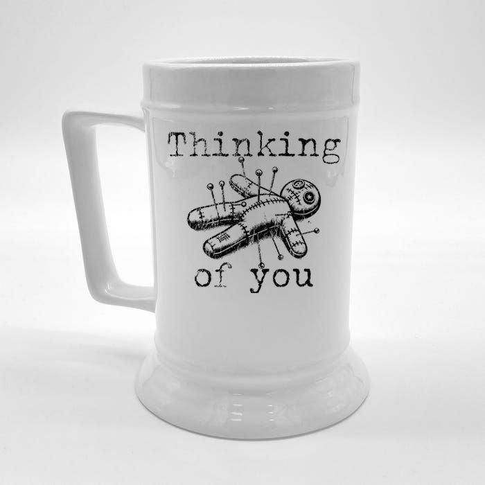 Thinking Of You Funny Vintage Voodoo Doll Beer Stein