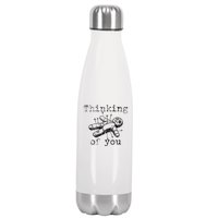 Thinking Of You Funny Vintage Voodoo Doll Stainless Steel Insulated Water Bottle