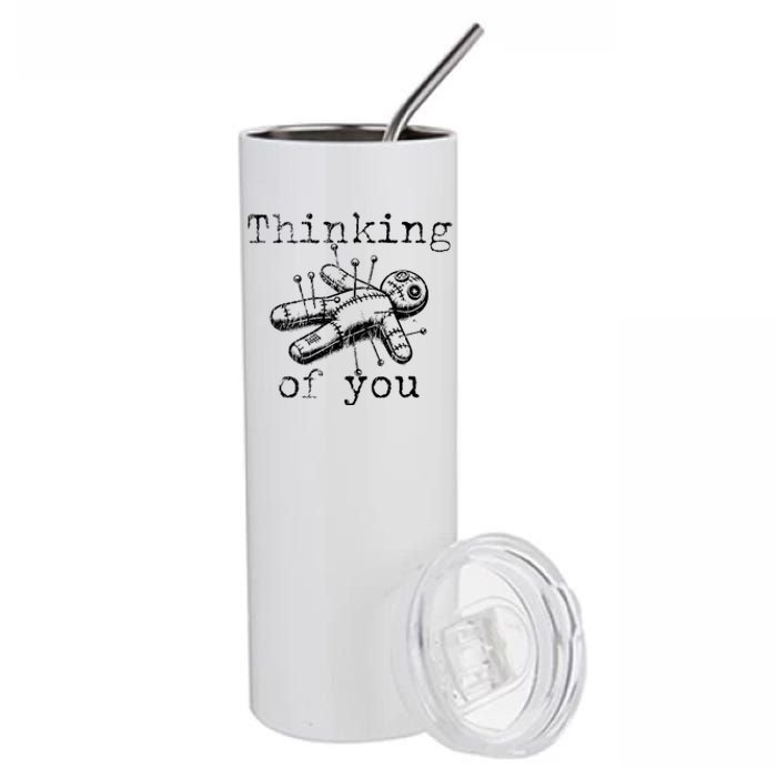 Thinking Of You Funny Vintage Voodoo Doll Stainless Steel Tumbler