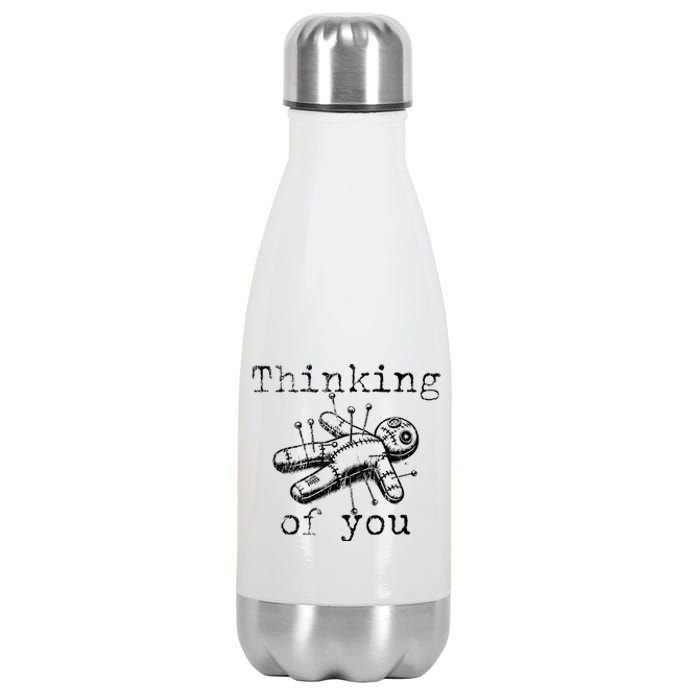 Thinking Of You Funny Vintage Voodoo Doll Stainless Steel Insulated Water Bottle