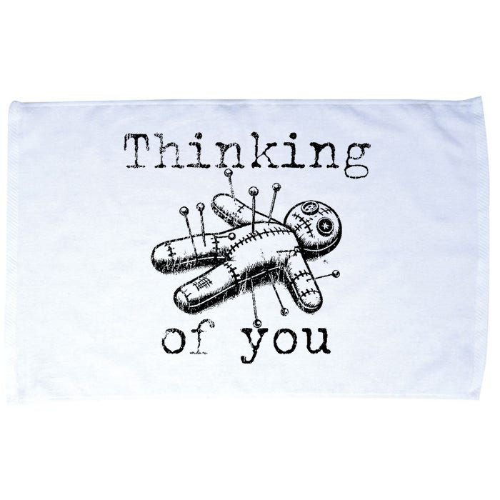 Thinking Of You Funny Vintage Voodoo Doll Microfiber Hand Towel