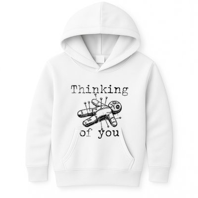 Thinking Of You Funny Vintage Voodoo Doll Kids Hoodie