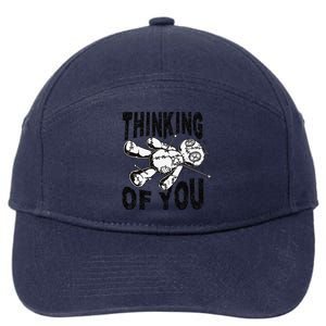 Thinking Of You Voodoo Doll Funny Halloween 2024 Gift 7-Panel Snapback Hat