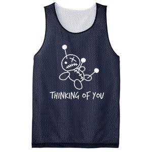 Thinking Of You Funny Voodoo Doll Valentine's Day Joke Gifts Mesh Reversible Basketball Jersey Tank