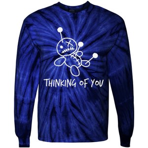 Thinking Of You Funny Voodoo Doll Valentine's Day Joke Gifts Tie-Dye Long Sleeve Shirt