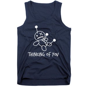 Thinking Of You Funny Voodoo Doll Valentine's Day Joke Gifts Tank Top