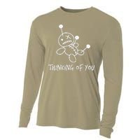 Thinking Of You Funny Voodoo Doll Valentine's Day Joke Gifts Cooling Performance Long Sleeve Crew