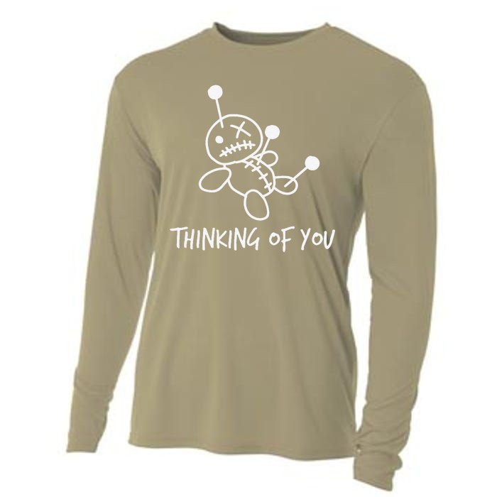 Thinking Of You Funny Voodoo Doll Valentine's Day Joke Gifts Cooling Performance Long Sleeve Crew