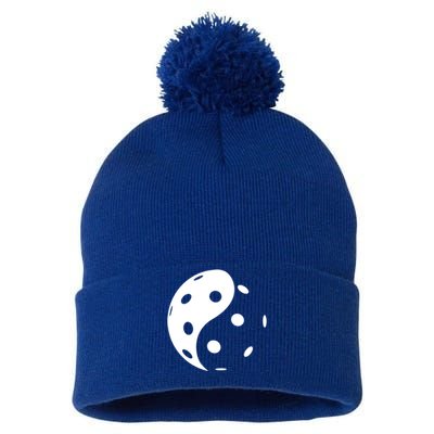 The Original Yin Yang Pickleball Great Gift Pom Pom 12in Knit Beanie