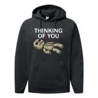 Thinking Of You Voodoo Doll Performance Fleece Hoodie