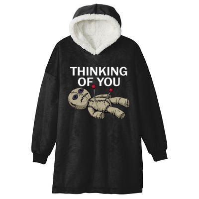 Thinking Of You Voodoo Doll Hooded Wearable Blanket