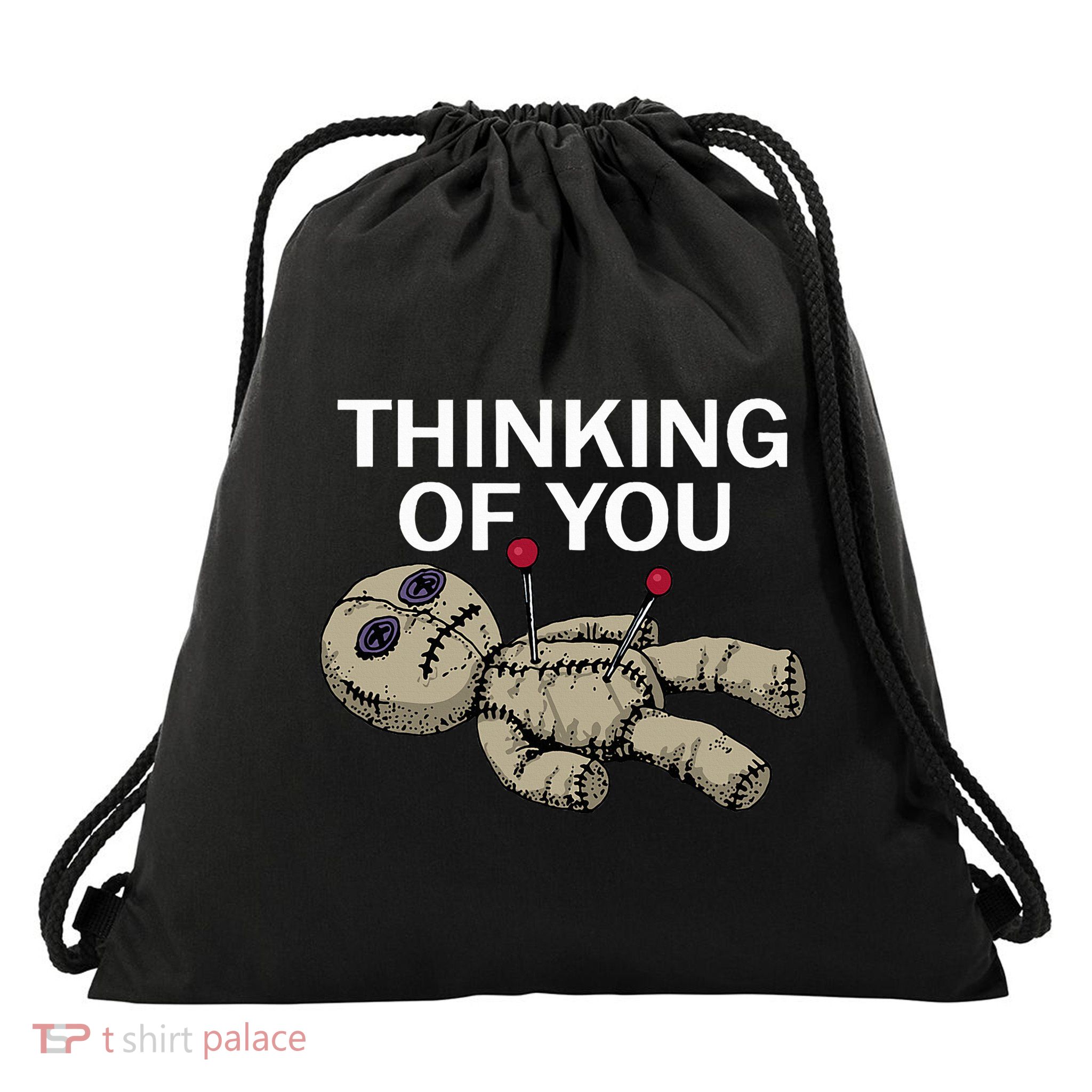 Thinking Of You Voodoo Doll Drawstring Bag