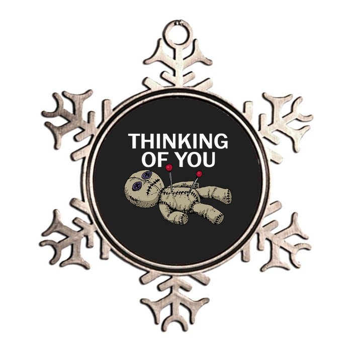 Thinking Of You Voodoo Doll Metallic Star Ornament