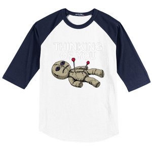 Thinking Of You Voodoo Doll Baseball Sleeve Shirt