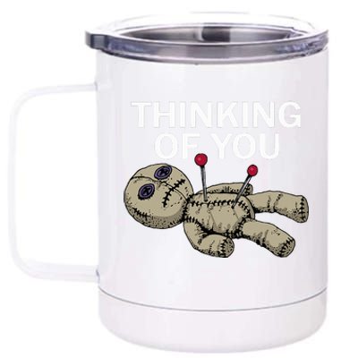 Thinking Of You Voodoo Doll 12 oz Stainless Steel Tumbler Cup