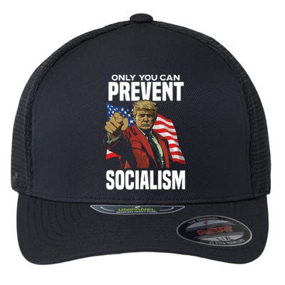 Trump Only You Can Prevent Socialism Flexfit Unipanel Trucker Cap