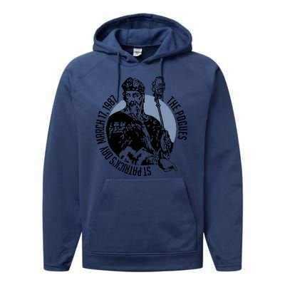 The Pogues 1987 St Patricks Day Tour Performance Fleece Hoodie