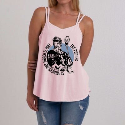 The Pogues 1987 St Patricks Day Tour Women's Strappy Tank