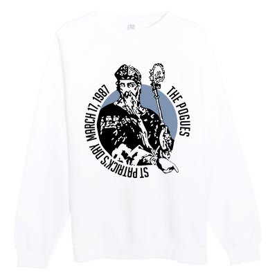 The Pogues 1987 St Patricks Day Tour Premium Crewneck Sweatshirt