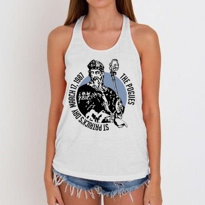 The Pogues 1987 St Patricks Day Tour Women's Knotted Racerback Tank