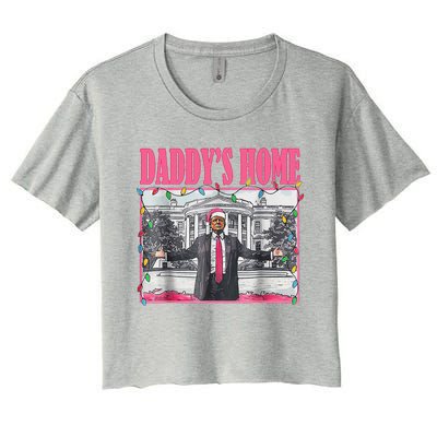 Trump Pin.K 2024 Take America Back DaddyS Home Christmas Women's Crop Top Tee