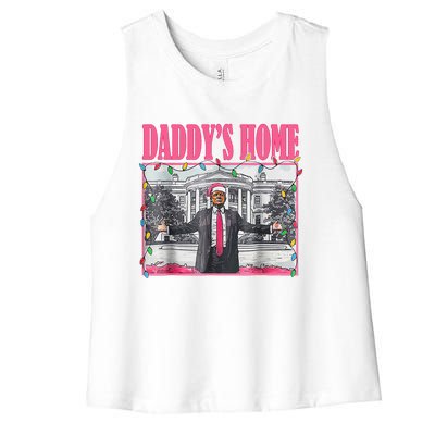 Trump Pin.K 2024 Take America Back DaddyS Home Christmas Women's Racerback Cropped Tank