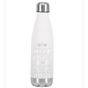 Trump President 2024 Keep Calm Cuz DaddyS Finally Home Stainless Steel Insulated Water Bottle