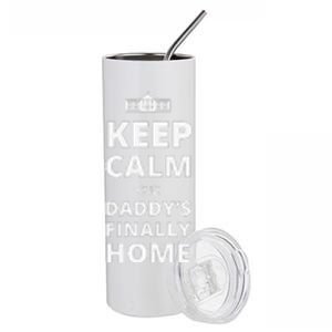 Trump President 2024 Keep Calm Cuz DaddyS Finally Home Stainless Steel Tumbler