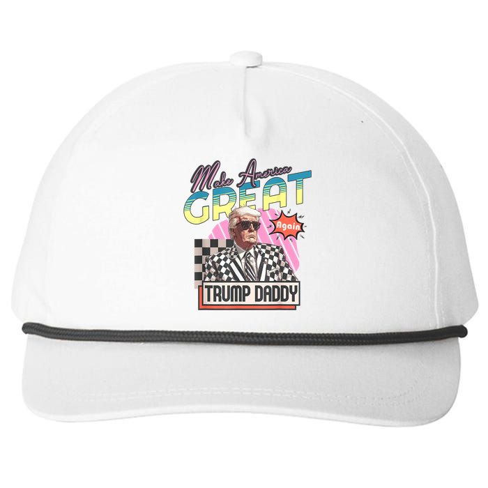 Trump Pink 2024 Funny Trump Take America Back Daddys Home Gift Snapback Five-Panel Rope Hat