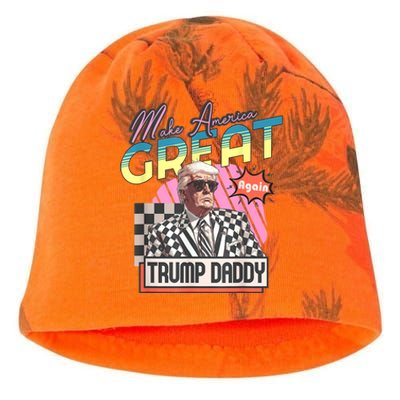 Trump Pink 2024 Funny Trump Take America Back Daddys Home Gift Kati - Camo Knit Beanie